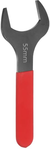 QUARKZMAN 55mm Llave Universal de Boca Fija Simple, 15 Grados Ángulo Llave Métrica Plana U Cabeza Mango Rojo Acero Carbono para Reparación Automotriz Muebles Ensamblaje Construcción Hogar