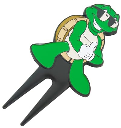 Strumento Divot da Golf, Portatile, a Forma di Tartaruga, forchetta in Metallo per Golf, marcatore per Palline, per Uomini e Donne, per campi da Prato, Collezionisti di