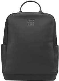 Moleskine Classic Collection Leather Backpack, Backpack for PC compatible with Tablet, Laptop iPad up to 15, Dimensions 32 x 42 x 11 cm, Black
