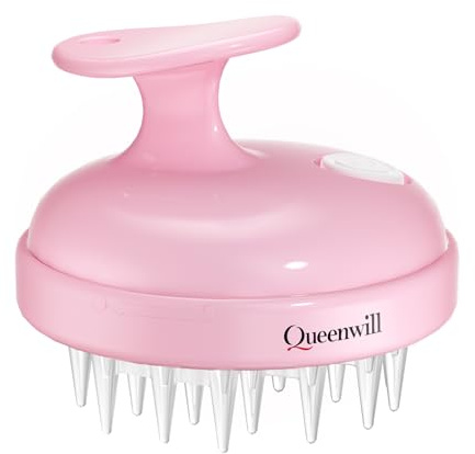 Electric Cordless Hair Scalp Massager, Portable Head Scratching Scrubber with 2 Modes Vibration Comb for Hair Growth, Deep Cleansing and Stress Relaxation