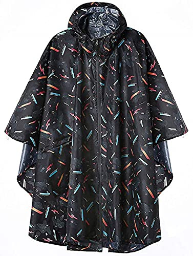 Summer Mae Regnponcho, jacka, kappa med huva, vattentät med dragkedja, för vuxna