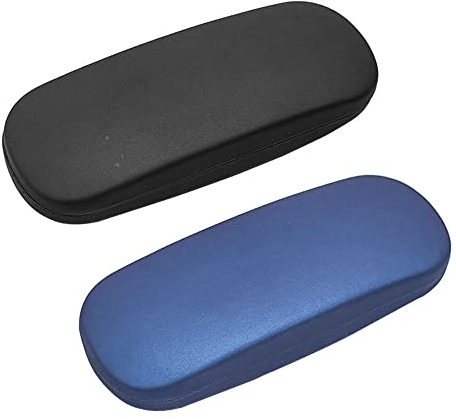 Gativs Custodia Occhiali Rigida 2 Pezzi Astuccio Occhiali Rigido Custodia per Occhiali Vista Custodia Protettiva Universale Occhiali in PU Portatile Occhiali Scatola per Occhiali Custodie per Occhiali