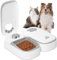 ZMAYPLUS Mangeoire Automatique à 2 Repas, alimentateur chronométré pour Chats et Chiens avec Affichage, Distributeur de Nourriture sèche ou Semi-Humide, 1 à 48 Heures avec mangeoire Automatique