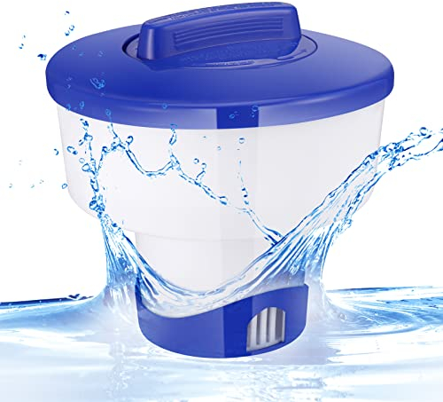 Zocipro Dosierschwimmer Pool, Groß 7 Zoll Chlor Schwimmer für Pool, Schwimmend Chlor Spender, Pool Chlor Dosierer für Chlor Brom Tabletten, Poolreiniger oder Whirlpools Spa