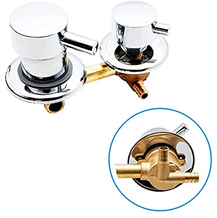 AFUDER Wandmontage Dusche Zimmer 2/3/4/5 Wege Wasserauslass Messing Dusche Wasserhahn Schraube oder Intubation Kupfer Mischventil kaltes warmes Wasser Mischer Messing verchromt