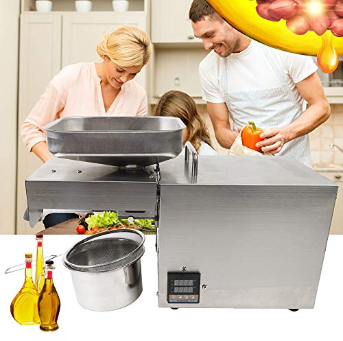 Automatische Ölpresse 304 Edelstahl Ölpresse Maschine Automatische Lebensmittelqualität Ölpresse Maschine Elektrische für Kokos Flachs Erdnuss Castor Hanf Perilla Raps Sesam