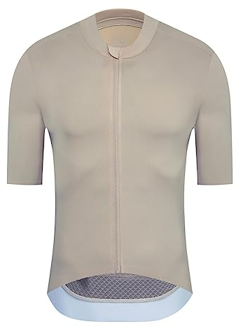 COSKTIARL Kurzarm-Fahrradtrikot Für Herren – Herren-Fahrradtrikot, Beige, Kurzärmeliges Rennrad-Oberteil, Mountainbike-Shirt Für Herren, Netzjacke, Atmungsaktiv, Schnell Trocknend, Fahrrad-Fahrra