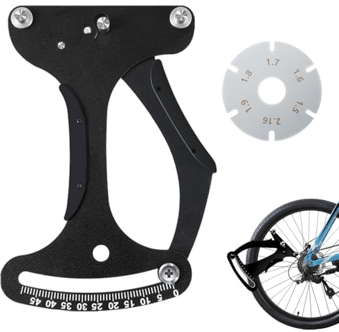 Riisoyu Medidor de Tensión de Radios, Preciso Tensiómetro de Radios de Bicicleta con Tabla de comparación de estrés Bicicleta Herramienta de Medidor de Tensión de Radios, Negro