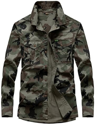 Gefomuofe Camisa táctica de secado rápido para hombre, camisa funcional para exteriores de manga larga, camisa transpirable para hombres, camisa militar del ejército, camisa con protección UV con