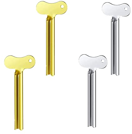 Tube Squeezer - 4PCS Stainless Steel Tube Squeezer - Tube Squeezer Stainless Steel, Toothpaste Dispenser,Metal Toothpaste Tube Squeezer, for Toothpaste Cosmetic Oil Cream Paint Squeezer