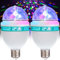 GBKDQQ 2x LED Partylicht, E27 3W RGB LED Discokugel Licht, 360° Rotierend Disco Glühbirne, LED Discolampe Leuchtmittel Party Deko für Hochzeitsfest Geburtstagsparty Halloween Weihnachten