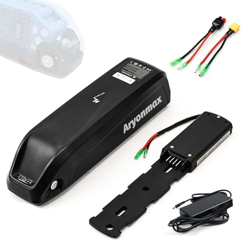 36V 48V Ebike Batteria 25Ah 20Ah 13Ah (Celle di Grado A), Hailong Batteria per Bici Elettrica Lungo Raggio con Caricabatterie Base 4Pin/5Pin per 1500W-200W Motore (36V 13Ah 4-Pin per 0-750W)