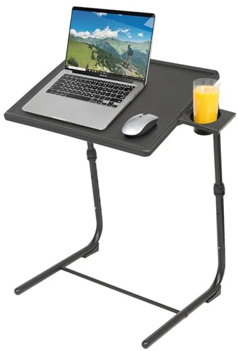 Harbour Housewares Height Adjustable Folding Laptop Tables - Black