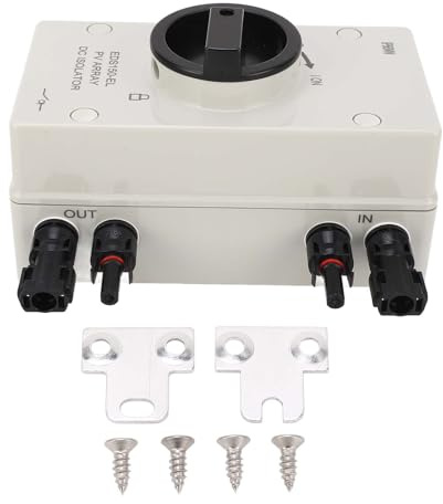 MNDPOAATY Interruttore di Isolamento fotovoltaico CC Solare 1000 V 4P 32 A, Interruttore di disconnessione fotovoltaica Solare Impermeabile IP66 con 3 Posizioni bloccabili per Solare