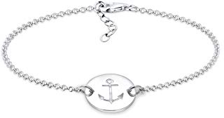 Elli Armband Damen Anker Plättchen Maritim 925 Sterling Silber