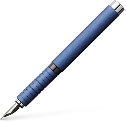 Faber-Castell 148441 - Füller Essentio, Feder F, Aluminium Blau