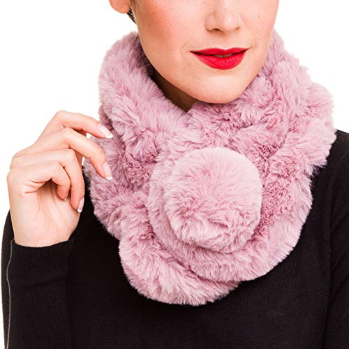 MELIFLUOS DESIGNED IN SPAIN Bufanda y Cuello de Pelo para Mujer: Cuellos de Moda para Otoño e Invierno (FC01-3)