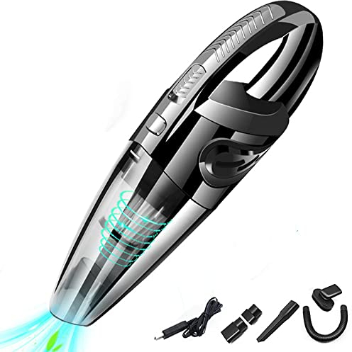 Yereash Portable Car Vacuum Cleaner - Handheld Cordless With Strong Suction, Rechargeable Lightweight Wet Dry for Household, Car & Office Cleaning
