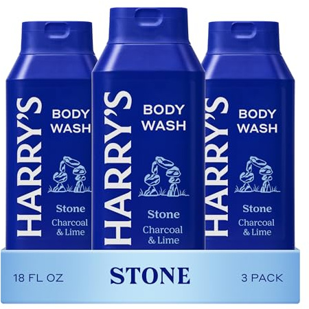 Harry's Men's Body Wash, Stone, 532ml, Pack of 3, Shower Gel for Men - No Parabens, Sulfates, or Dyes