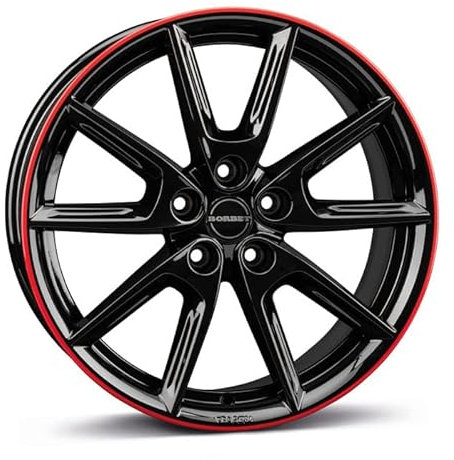 Jante Borbet LX18 8x18 ET40 5x112 Noir Aluminium Compatible avec Audi A3 A4 A6 A8 Q2 Q3 RS3 S3 S4 S8 SQ2 TT