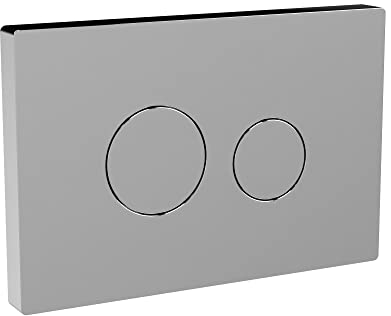 nuie MDPP01R Ceramics Accessories Round Push Button Plate for Pneumatic Dual Flush, 70mm x 99mm, Chrome