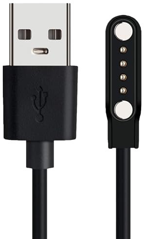 Lamshaw Cargador Magnético USB 3.3 Pies para HIFI WALKER T10 AIR Auriculares - Cable de Recarga por Inducción con Reloj Magnético, Compatible con HIFI WALKER (Negro)