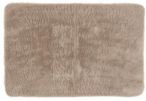 CB Home & Style Badteppich flauschig Fellteppich Dekofell (Taupe, 60x90cm)