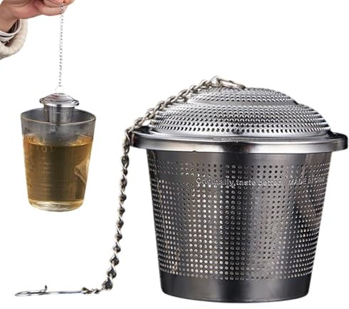 Gewürzfilterkugel - Gewürzsieb Aus Edelstahl, Tee -Infuser Mit Lebensmittelqualität | Spülmaschine Kochbedarf, Tragbares Feinem Maschengewürzinfuser, Wiederverwendbarer Gewürzball Für Küche, Zuh