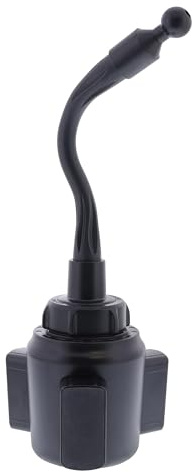 InLine Piedino per supporto auto – Adattatore universale per portabevande (Ø 65 – 103 mm), collo di cigno flessibile, fissaggio stabile per smartphone in auto, 23156P