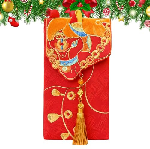 Opilroyn Enveloppes Monétaires Rouges,Fournitures De Fête 'Année Du Cheval,2026 Sachets D'argent Pour 2026 | Pour Le Mariage Chinois Anniversaire La Fête La Célébration Et Le Rassemblement Familial