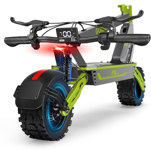 Electric Scooter, 1500W Peak Power Adults Electric Scooter, 34mph, 52V/20ah Battery Scooter with 43 Mile Long Range, 11” Anti-Slip Off-Road Electric Scooter (Green)