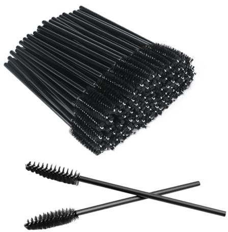 Quesuc 50Pcs Pennello Per Ciglia Monouso,Scovolino Ciglia,Applicatore Mascara,Scovolino Monouso Mascara Per L'Estensione Delle Ciglia