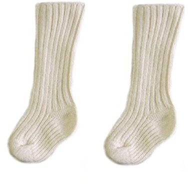Tartan Tweeds Baby Quality Scottish Kilt Hose Socks Light Cream 0-36 Months (12-24 Months)