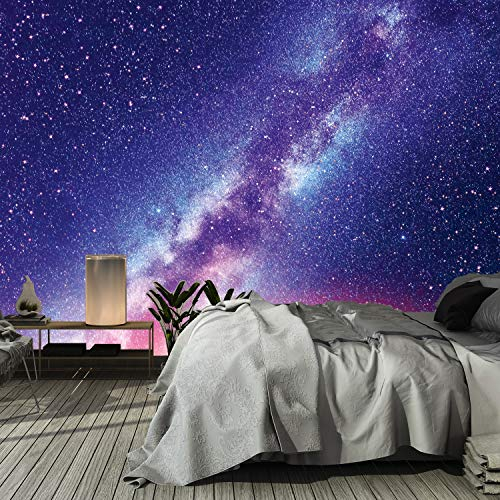 murimage Papier Peint Univers 366 x 254 cm Photo Mural Galaxie Galaxy Étoiles Ciel nocturne Nuit Jeunesse Cuisine wallpaper colle inclus …