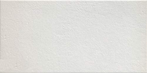 Azteca Musterfliese 30 x 60 cm weiß, Uni, Modern, Matte, Keramik, 1 Stück