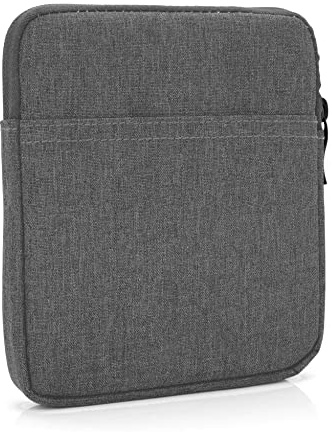 MyGadget Pochette Nylon pour Tablette jusqu'à 7 Pouces - Protection pour 17 x 14,5 cm - ex. Kindle Oasis 9e & 10e Génération - Gris Foncé