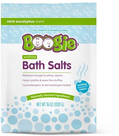 Boogie Kids Soothing Bath Salts, Hypoallergenic, Naturally Derived, Made with Natural Essential Oils, 36oz Eucalyptus (Pack of 1)