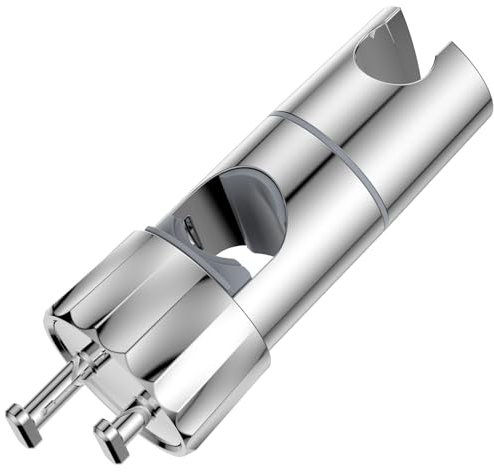 YEAUPE Universal Duschkopf Handbrause Halterung - Brausehalter ohne Bohren,Verstellbar Duschhalterung,360° drehbar für Slide Bar 16-28 mm Außen Durchmesser, ABS+Verchromt Duschstange