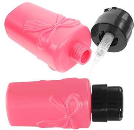 VICASKY 2pcs Nail Polish Remover Pump Bottle Push Down Pump for Skincare Press Containers