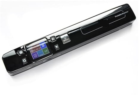 Mini Scanner de Documents et d'images, 1050DPI, Format A4, Format JPG/PDF, écran LCD Haute Vitesse, for reçus Professionnels, Photos,NuméRisation Facile(Black with WiFi)