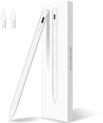 Lápiz para iPad, Carga Rápida, Rechazo de Palma, Ideal para Tomar Notas, Pencil con iPad 10/9/8/7/6, Pro 12,9/11, Air 3/4/5, Mini 5/6, Stylus Pencil