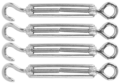 Riven M5 vajerspännare 304 rostfritt stål spännlås bår 4-pack för 2 mm till 3 mm kabel segel skugga spännverktyg