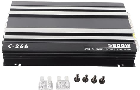 Amplificatore per auto Torvex, amplificatore audio portatile da 5800 W 12 V Amplificatore subwoofer audio stereo Hi Fi per audio del veicolo