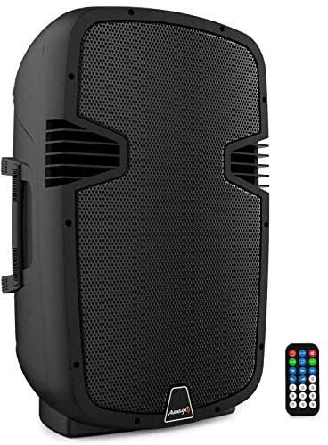 Audibax Arkansas 12 Cassa Bluetooth con USB/SD, Cassa 2 Attiva Vie, Potenza 400 W, Nero, Controllo a distanza, Equalizatore, 420 x 345 x 633 mm