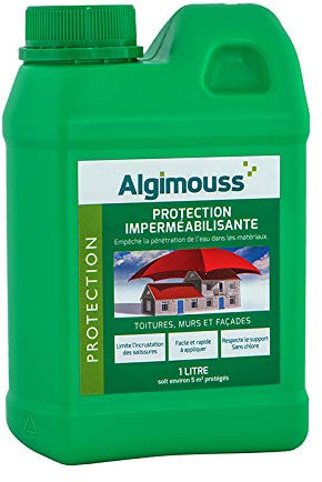 ALGIMOUSS 47101 Protection IMPERMEABILISANTE TOITURES Murs ET FACADES 1L