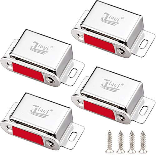 Calamite per Mobili Chiusura Jiayi 4 Pezzi Calamita Porta Chiusura Magnetica Porta 14KG Inox Forte Chiusure Magnetiche per Ante Cucina Mobili Magnete Porta per Cassetti Armadio Chiusure Chiudiporta