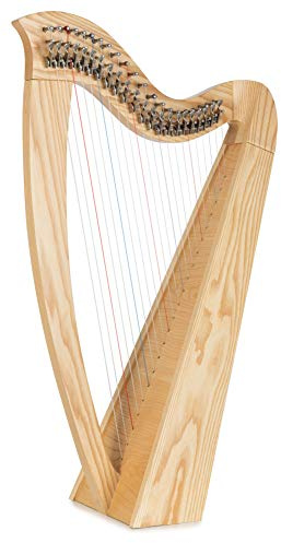 Classic Cantabile H-22 Arpa Celta 22 cuerdas, afinada en Mi bemol mayor, con mecanismo de semitono. Madera de fresno. Incluye funda y 2 llaves de afinación. Altura: 83,5 cm.