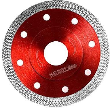 Disco Diamantato 115 mm Disco per Piastrelle Professionale Sega Circolare Taglio a Secco con Taglio a Umido per Gres Porcellanato, Graniti, Ceramica, Quarzite, Marmo (Rosa-115mm)