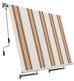 Tenda da sole a caduta con bracci L 245xH 245cm, poliestere 280 gr/m² riga beige Fredi Goly