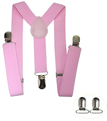 Lolitarcrafts Child Kids Suspenders and 2 Clips Sets for Boys Girls